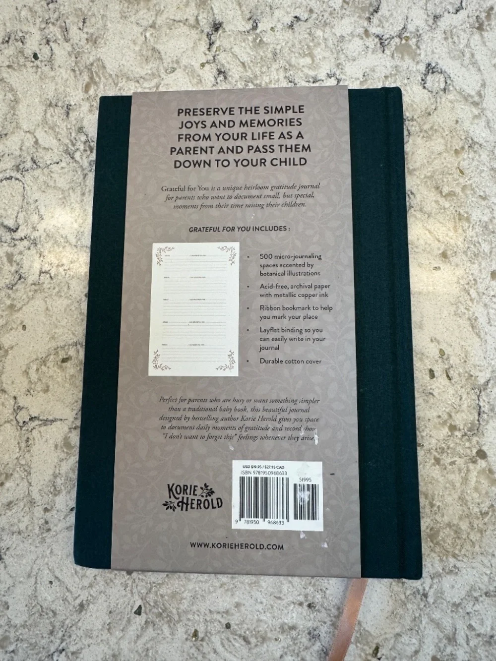 Heirloom Story Books and Guided Journal Grateful For you Keepsake Hardcover